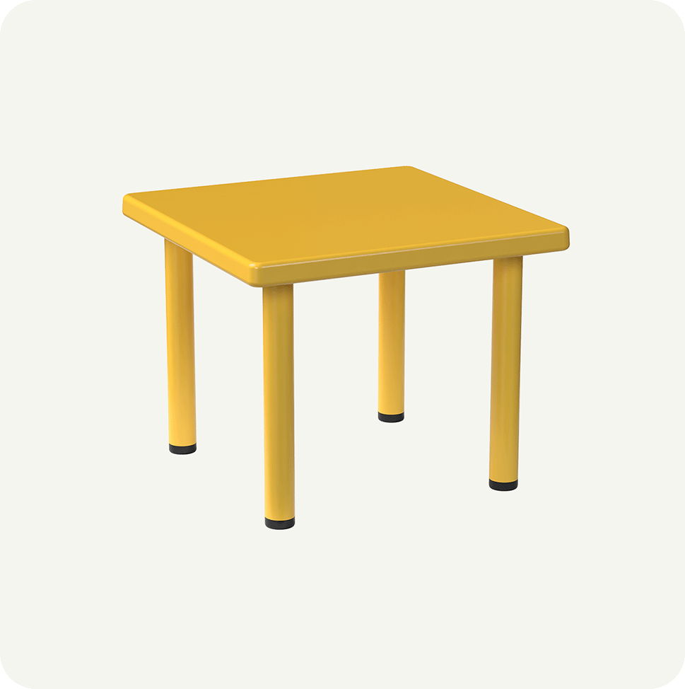 Mesa Infantil Cuadrada 60x60 Ideal 4 sillas