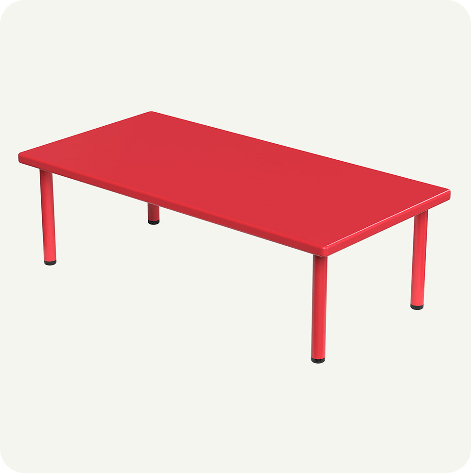 Mesa Infantil Plástico Resistente Colores 152x76 "ideal 10 sillas"
