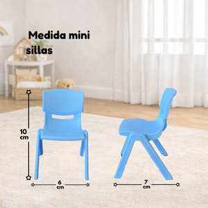 Pack Sillitas Miniatura 12 piezas + Estuche