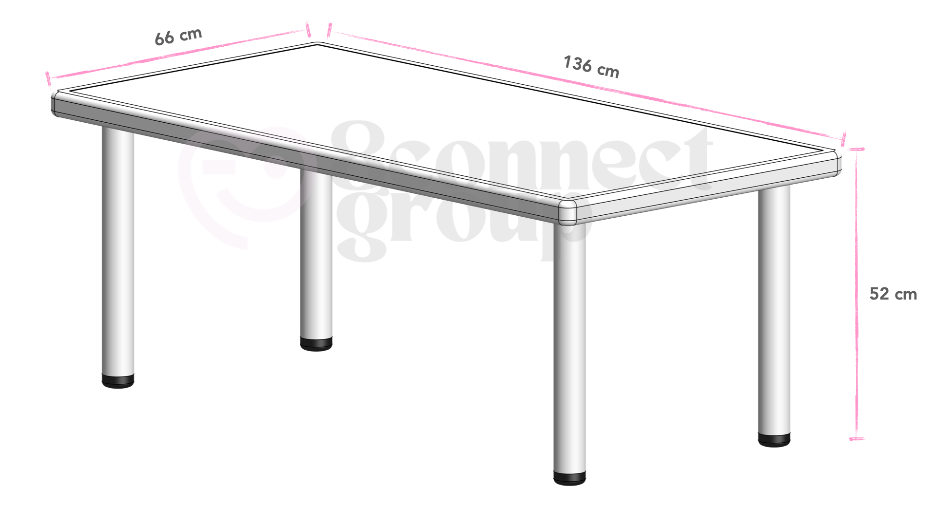 Mesa Rectangular infantil 136 x 66 cm + 8 sillas Plástico Colores