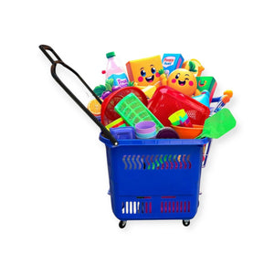 Canasta De Supermercado Compras Con Asa Extensible Y Ruedas
