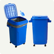Bote de Basura / Almacenamiento 65 L con Tapa y 4 Ruedas