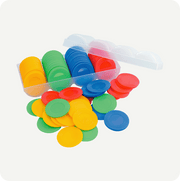Fichas de póker, fichas de Juego, fichas de plástico para Juegos o para Contar. (100 Piezas)