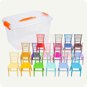 Set de 17 Mini Sillas Tiffany Multicolor