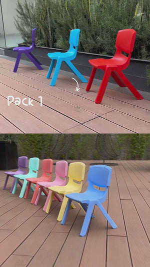 Pack 10 Sillas Infantiles Resistentes Colores Pastel