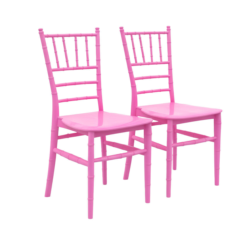 Set 2 Sillas Tiffany Infantil de Plástico | Eventos, Hogar y Fiestas | 6 Colores Pastel