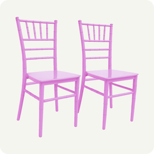 Set 2 Sillas Tiffany Infantil de Plástico | Eventos, Hogar y Fiestas | 6 Colores Pastel