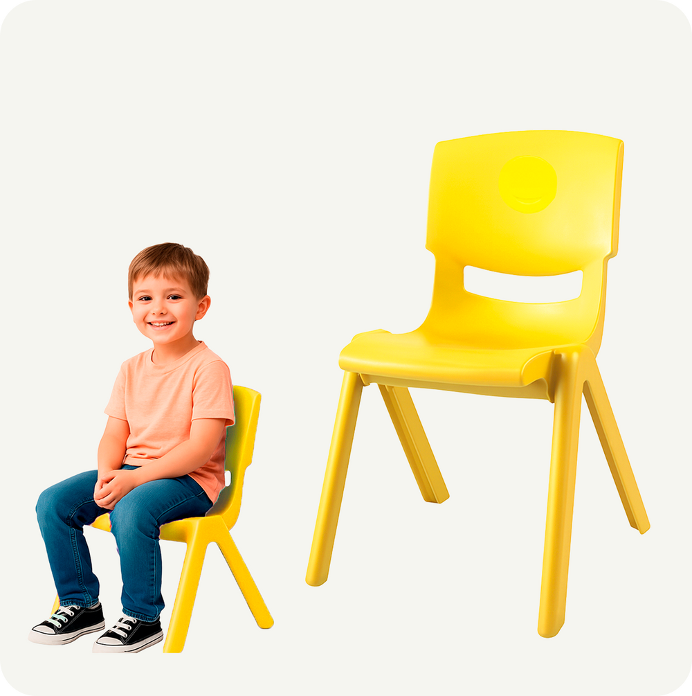 Pack 6 Sillas T2 Infantil Plástico Edad 4 A 7 Años