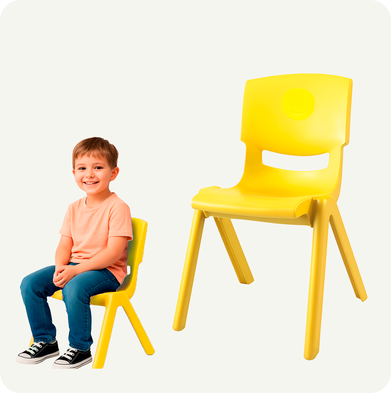 Pack 6 Sillas T2 Infantil Plástico Edad 4 A 7 Años