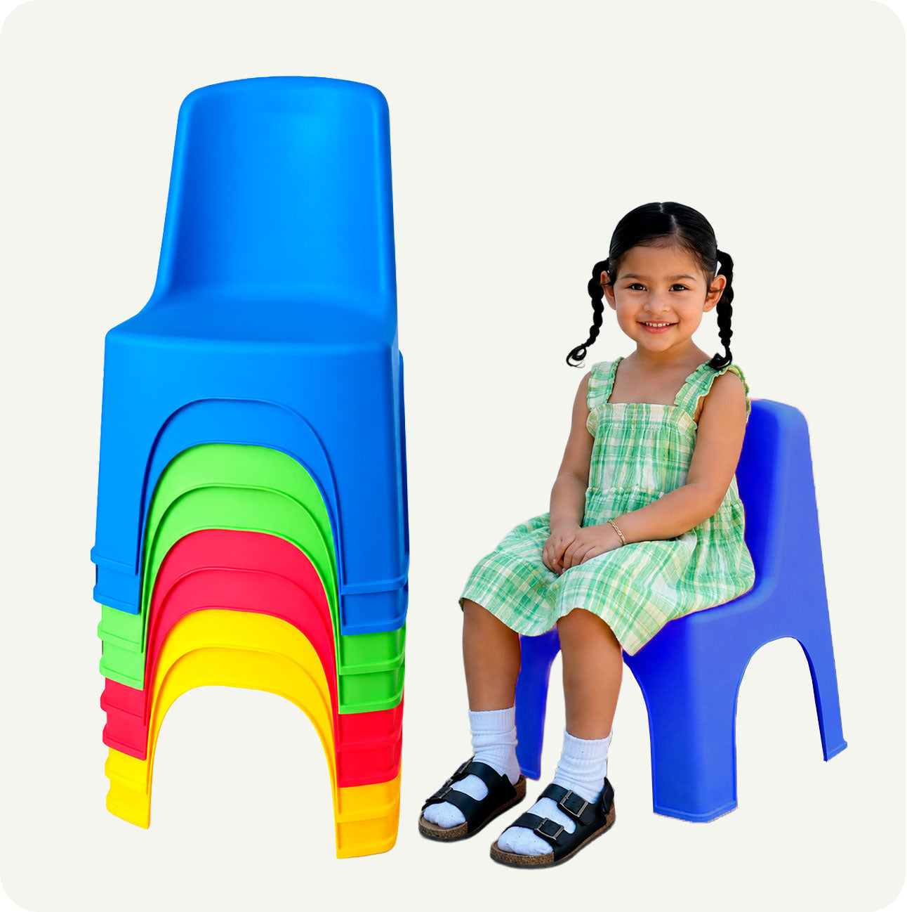 Pack 8 Sillas infantiles Nube - Multicolor