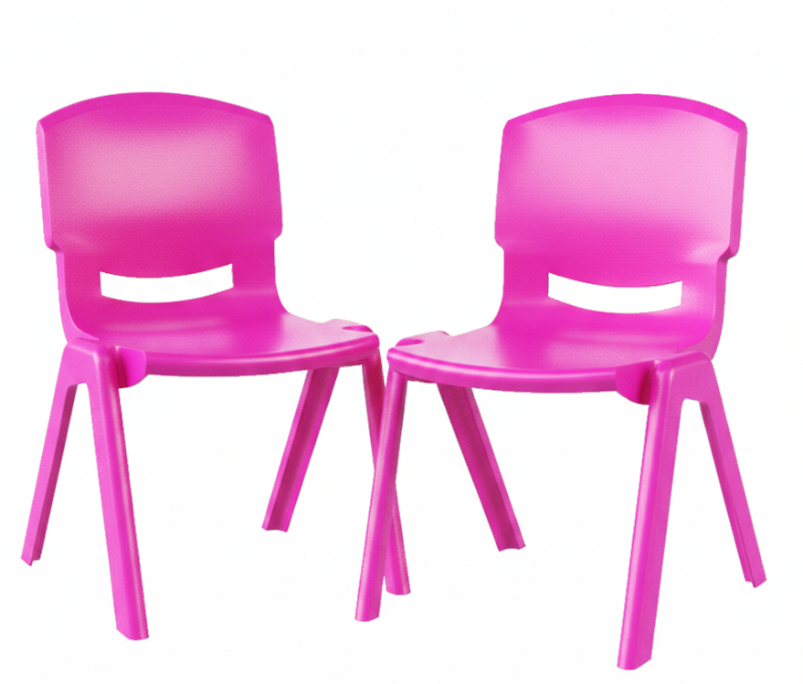 Kit 2 Sillas Infantiles Plástico Resistente