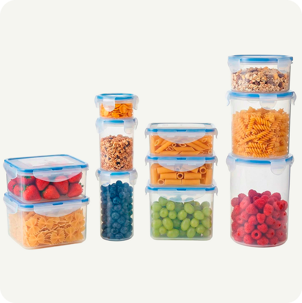 Juego de 11 Recipientes + 11 tapas Herméticos con Tapa